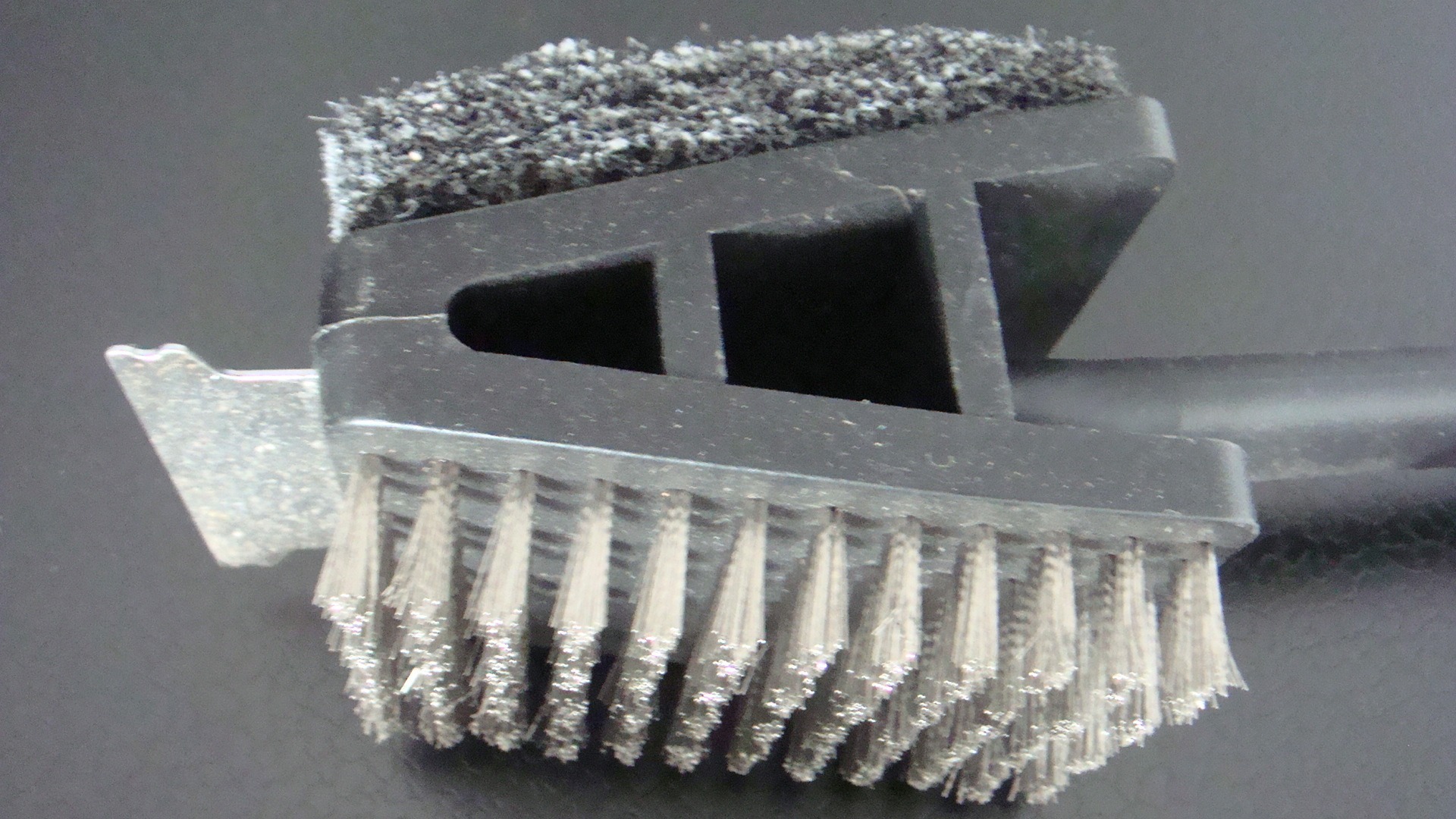 Second view of the same brush-flocking project and finished product.